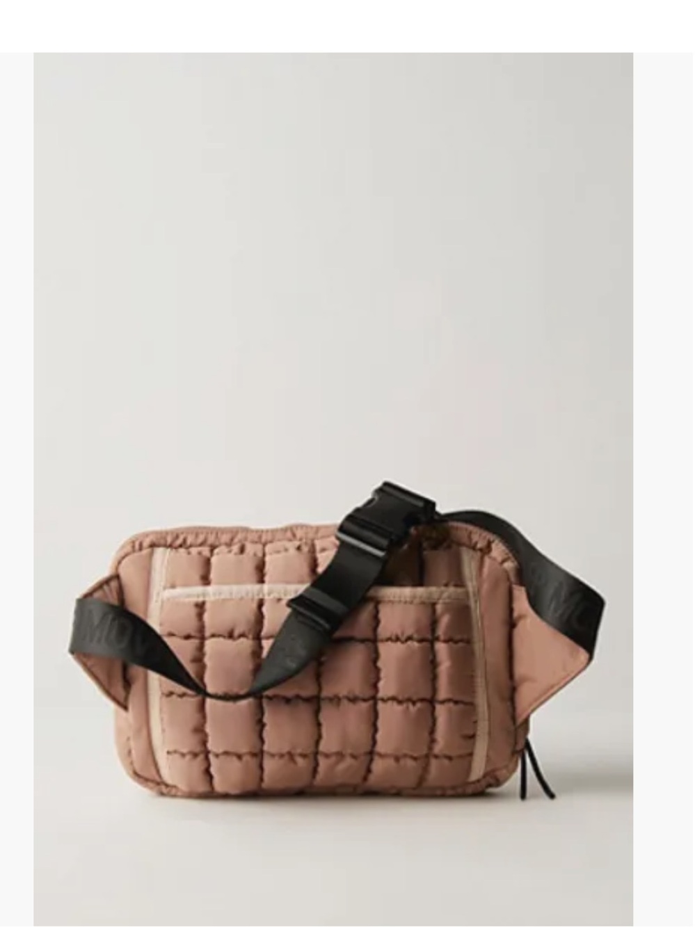 Free People FP Movement Quilted Sling Bag- Taupe